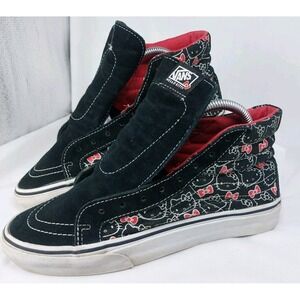 Vans Hello Kitty Hightop Skater Sneakers Shoes Womens Sz 7.5 - 1 Bow No Laces